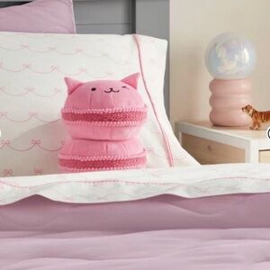 Cat Macaron Kawaii Kids' Holiday Mini Weighted Plush Throw Pillow - NWT